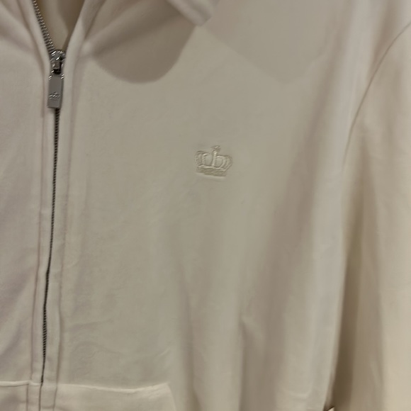 New Juicy by Juicy Couture Hooded Long Sleeve Velour Pebble Hoodie Women's 1X - Picture 2 of 7